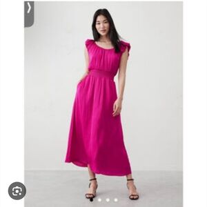 Banana Republic Elegant Pink Maxi Dress M Msrp 150$ NWt